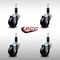 Service Caster 3'' SS Soft Rubber Wheel Swivel 1-1/8'' Expanding Stem Caster Set, 4PK SCC-SSEX20S314-SRS-118-4 - alternate 4